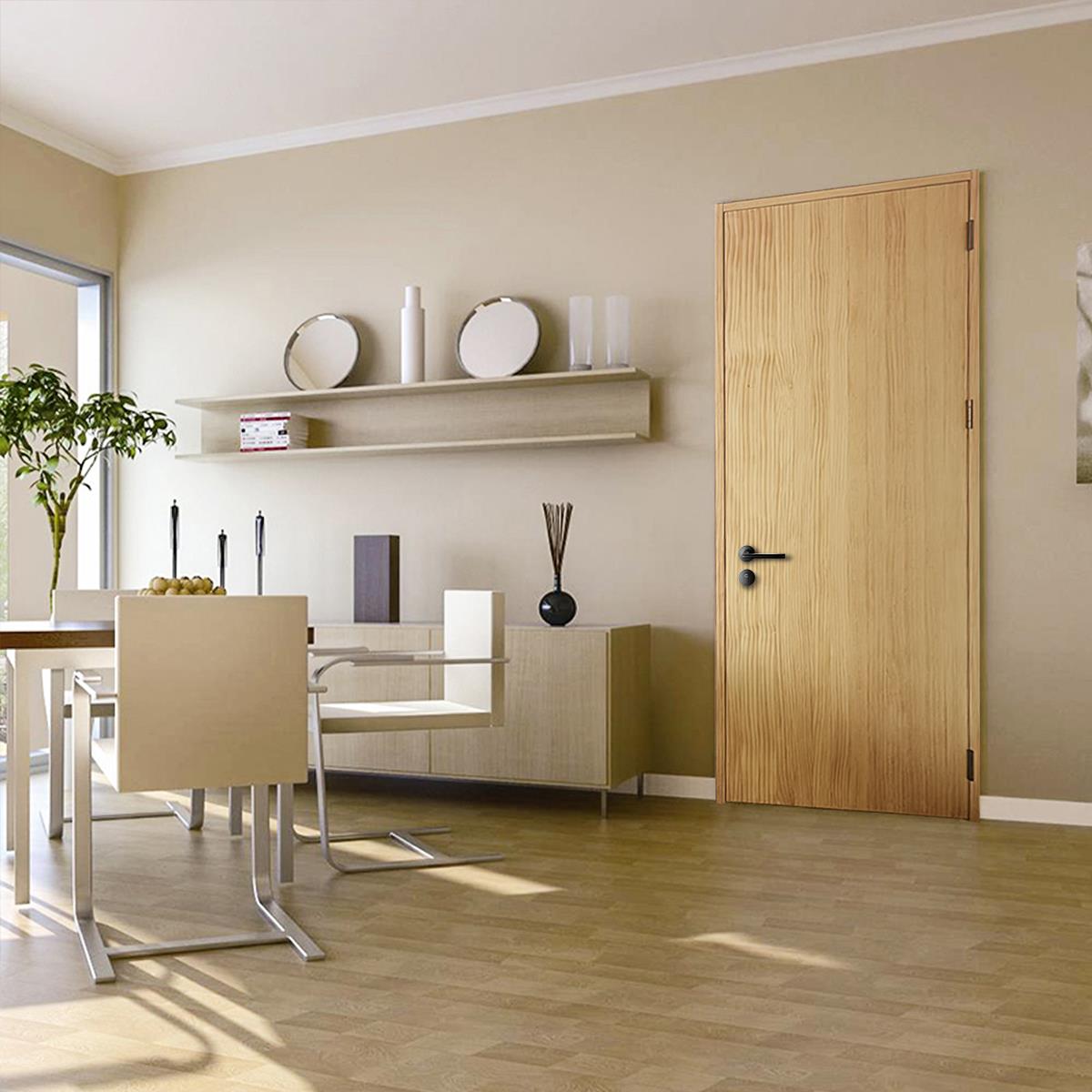 极窄边实木门全纯原木门 平板卧室门北欧风室内门房间门厂家直销