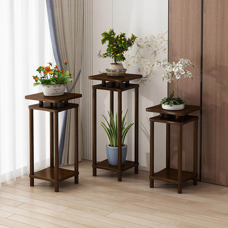 2025新款柜子电视柜旁边摆件客厅轻奢高档大型落地底座实木增高台