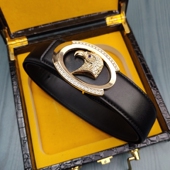 老鹰皮带男士 腰带青年高级感腰带 真皮腰带光身平滑扣商务百搭正装