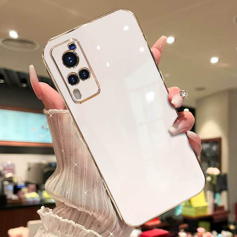 适用于vivox60手机壳vovox60pro 网红电镀voivx60por纯色vivix60曲屏