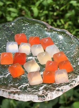 2026糖塔！天然南红玛瑙方形戒面裸石镶嵌绕线编绳戒指吊坠耳钉