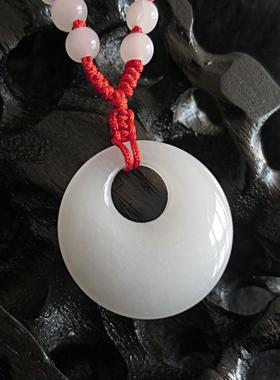 202611年老店新疆和田玉碧玉平安扣玉佩吊坠菠菜绿碧玉挂件男女款