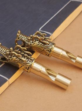 2026黄铜龙头口哨钥匙扣挂件户外求生口哨比赛裁判哨子户外用品挂