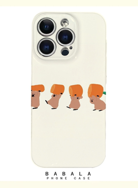 ins卡通小熊搬萝卜可爱简约菲林二合一手机壳适用苹果17nova14华为p70mate60小米15oppreno14荣耀300iPhone16