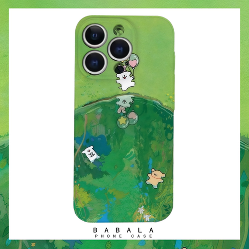 可爱森系玩气球的狗狗菲林二合一手机壳适用苹果17nova14华为p70mate60小米15opporeno14vivo荣耀300iPhone16
