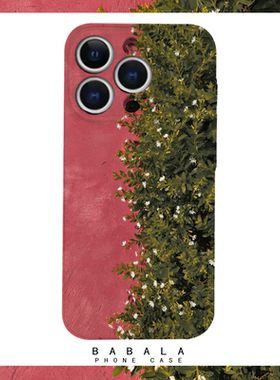 红与绿冲击绿色花朵菲林二合一手机壳适用苹果17nova14华为p70mate60小米15opporen14ovivo荣耀300iPhone16