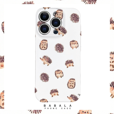 可爱的小刺猬简笔画萌趣菲林二合一手机壳适用苹果17nova14华为p70mate60小米15oreno14vivo荣耀300iPhone16