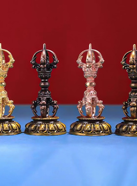 藏式尼泊尔铜制多色五股金刚杵