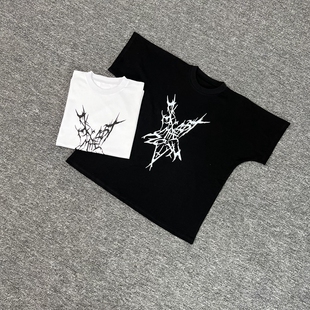 美潮 kanye专辑周边字母印花高街宽松男女休闲嘻哈短袖T恤夏季潮