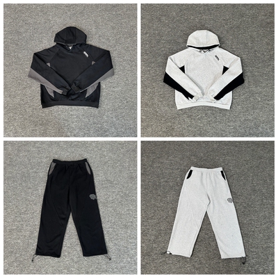 Mertra拼接刺绣加绒卫衣长裤秋