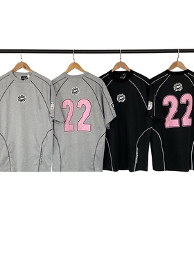 Broken planet破碎星球发泡印花短袖T恤男女同款宽松休闲运动球衣