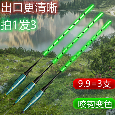 咬钩变色全绿尾夜光漂