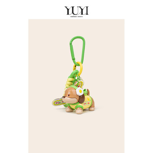 YUYI原创美食帕倍思腊肠狗车钥匙扣书包包挂件女高级感锁匙扣男