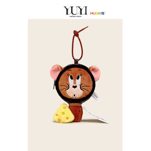 YUYI正版 联名可爱猫和老鼠奶酪杰瑞鼠零钱包耳机包包挂件钥匙扣女