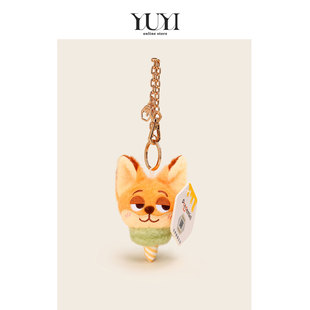 YUYI正版联名疯狂动物城棉花糖尼克狐朱迪兔闪电书包包挂件钥匙扣