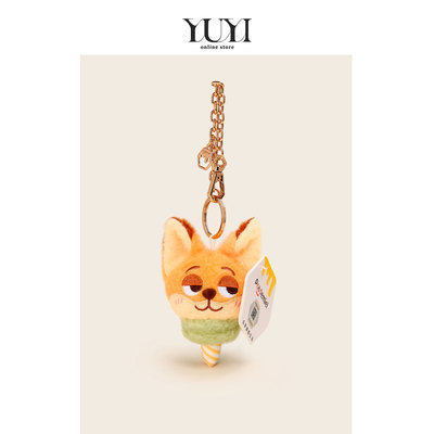 YUYI正版联名疯狂动物城棉花糖尼克狐朱迪兔闪电书包包挂件钥匙扣