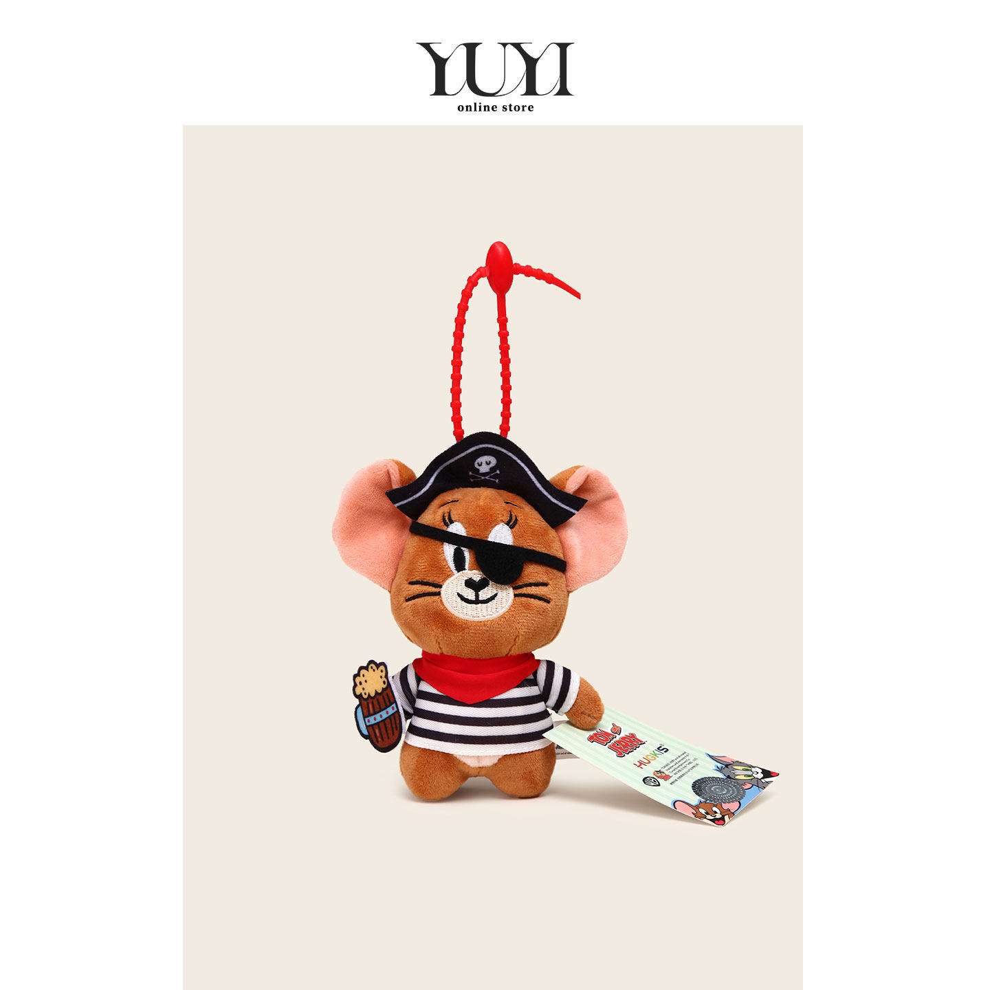 YUYI正版联名海盗鼠汤姆猫毛绒玩偶公仔书包背包挂件钥匙扣挂饰男