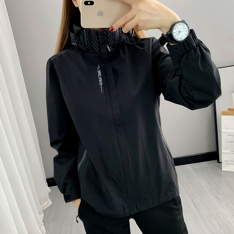 高品质冲锋衣男女款户外两件套