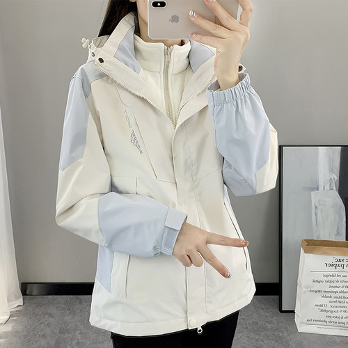 秋冬三合一可拆卸冲锋衣防风防水