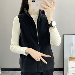 抓绒衣女立领2025新款 马甲 秋冬女摇粒绒保暖休闲加厚加绒百搭时尚