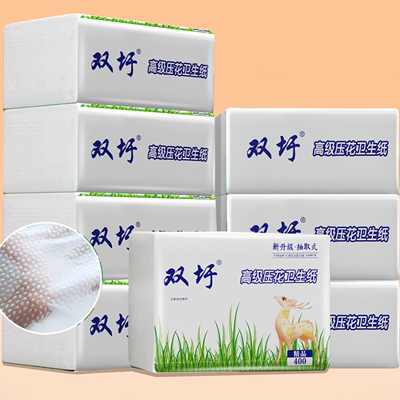 双圩高级压花卫生纸手纸老式刀切纸家用实惠大包厕纸草纸厕所纸巾