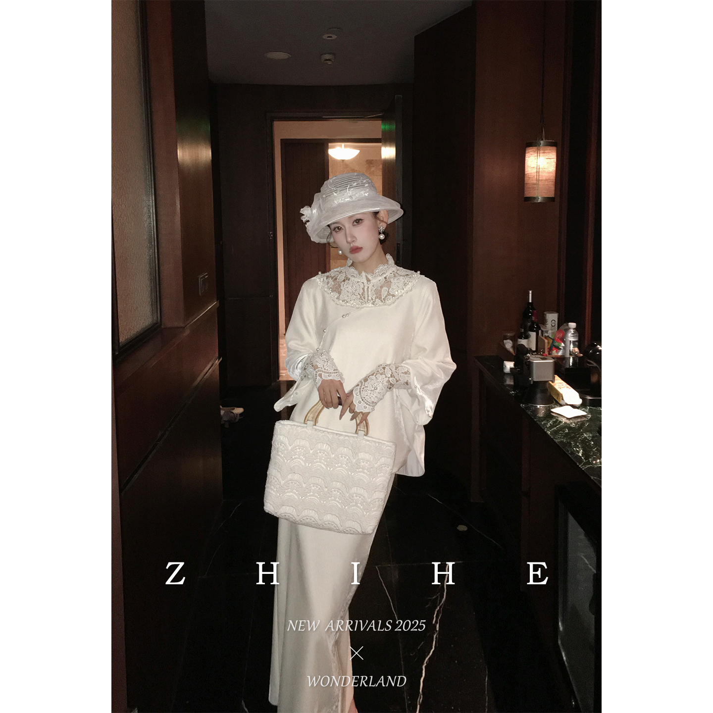 无艳一禾【玉花柔】法式千金蕾丝丝绒宽松上衣+丝绒半裙