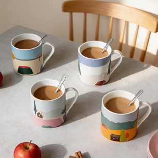 法国Degrenne Paris得冠巴黎假日沙滩杯子马克杯陶瓷水杯生日礼物