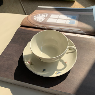 孤品特价 德国seltmann彩色小花210ml茶杯碟咖啡杯碟套装 礼盒款