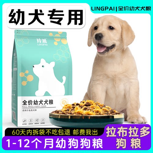 拉布拉多幼犬狗粮通用0-6个月中大型犬1金毛营养补钙吸收挑食发育-封面