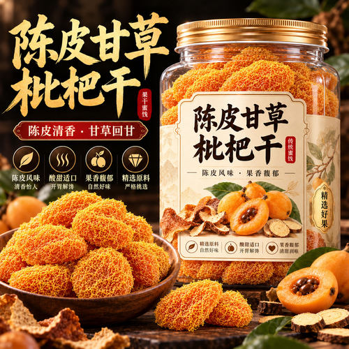 正宗云霄陈皮甘草无核枇杷干