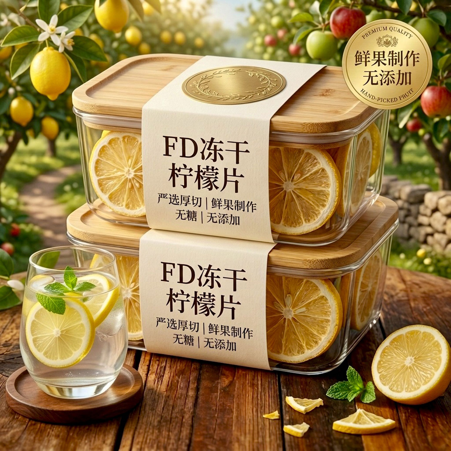 FD冻干柠檬片无糖独立装泡水喝图片
