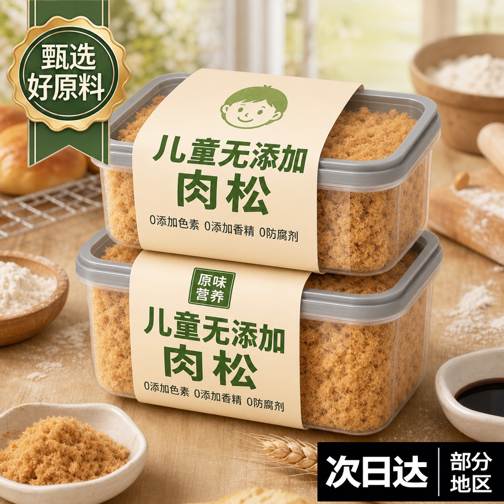 纯正金丝肉松儿童无添加官方旗舰店寿司拌饭鲜肉制作海苔碎金肉丝