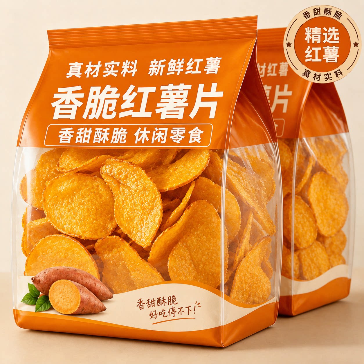 香脆红薯片特级官方旗舰店原切酥脆番薯干片0添加原味纯手工