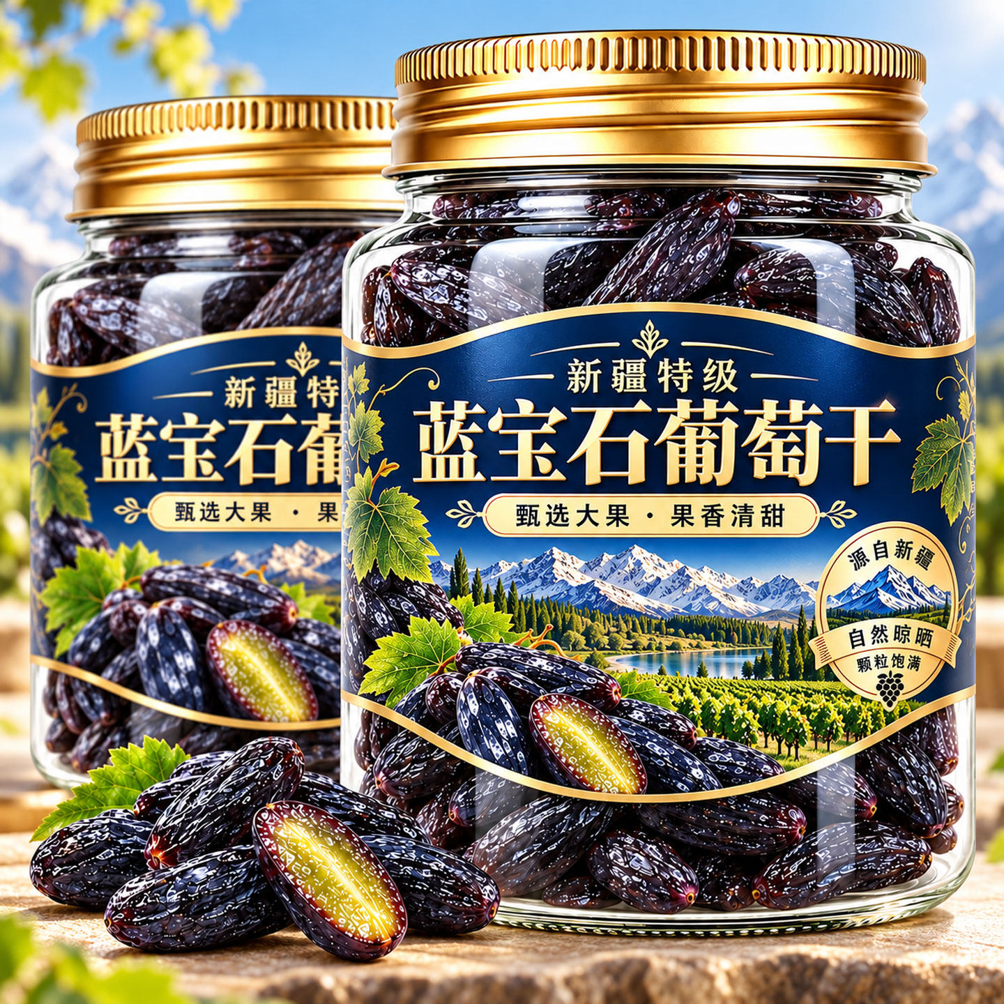 2026年新货！蓝宝石葡萄干新疆特级超大官方旗舰店大颗粒免洗烘焙