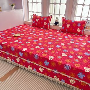 四季通用可定制炕盖榻榻米床盖纯棉床单防滑炕垫炕罩农村土炕床垫