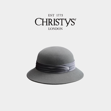 【官方正品】Christys'百年皇室品牌 羊毛礼帽灰色Cloche钟形帽