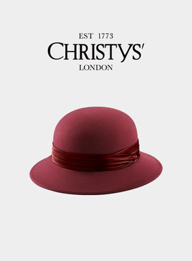 【官方正品】Christys'百年皇室品牌 羊毛礼帽红色Cloche钟形帽