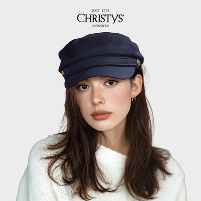 【新品】百年皇室品牌英伦经典复古初剪羊毛海军帽男女同款
