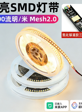 已接入米家APP智能Smd灯带高亮度防眩护眼全光谱无频闪线条形灯带