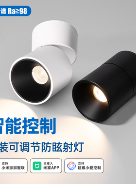 已接入米家APP智能明装折叠射灯免吊顶客厅无主灯可调角度led射灯