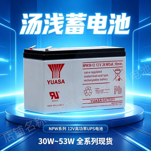 YUASA汤浅蓄电池NPW36-12/12V36W NPW45-12/Cell10min电梯UPS消防