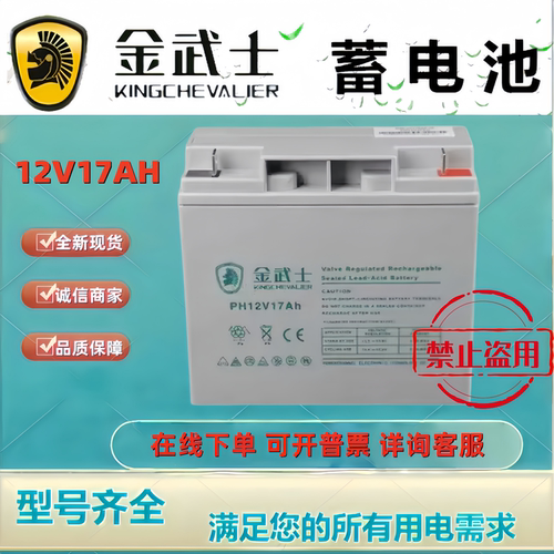 金武士 蓄电池PH17-12 12V17AH铅酸免维护机房应急UPS EPS电池