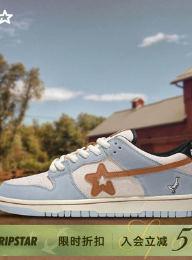 RIPSTAR/爆炸星蓝色休闲板鞋男女款春秋季新款运动鞋子【牧场】