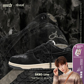 金属黑 RIPSTAR 新款 运动休闲鞋 爆炸星黑色板鞋 男女厚底秋冬季