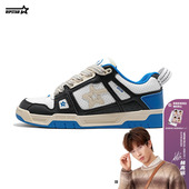 航海蓝 RIPSTAR 新款 低帮面包鞋 爆炸星蓝色休闲板鞋 男秋冬季