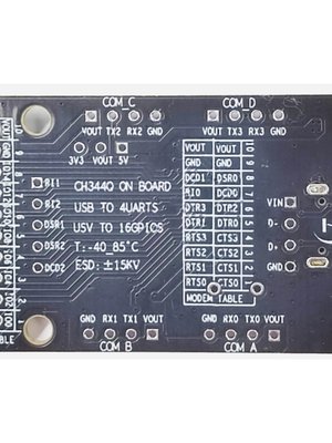 CH344 USB转多串口模块USB转GPIO转TTL扩展板下载器集线器工业级