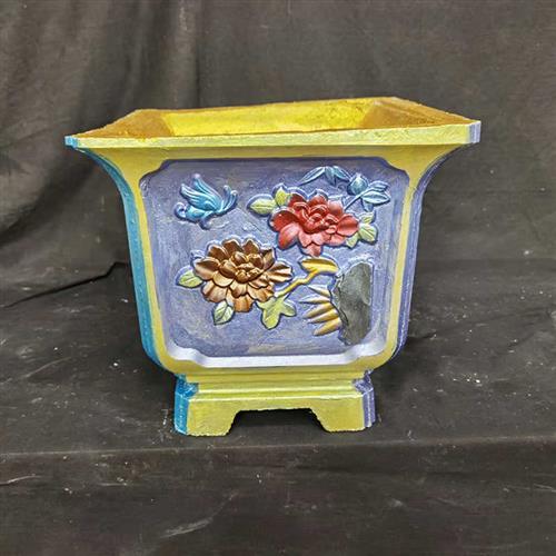 四方花盆模具水泥盆自制特色创意塑料模型四边形加厚花盒制作模子