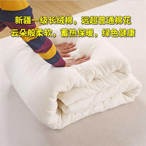5斤新疆长绒棉被单人纯手工棉花被子被芯棉絮床垫被褥子冬被棉胎