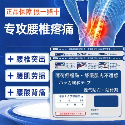 日本现货护颈护腰吸收型阵疼冷感贴消痛贴圣皮経皮经皮镇痛消炎剂-封面