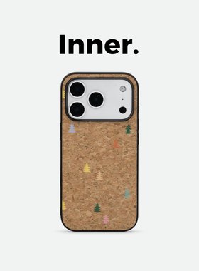Inner.因内 缤纷圣诞系列天然软木磁吸手机壳适用于苹果华为新款MagSafe保护壳可爱治愈创意手机套